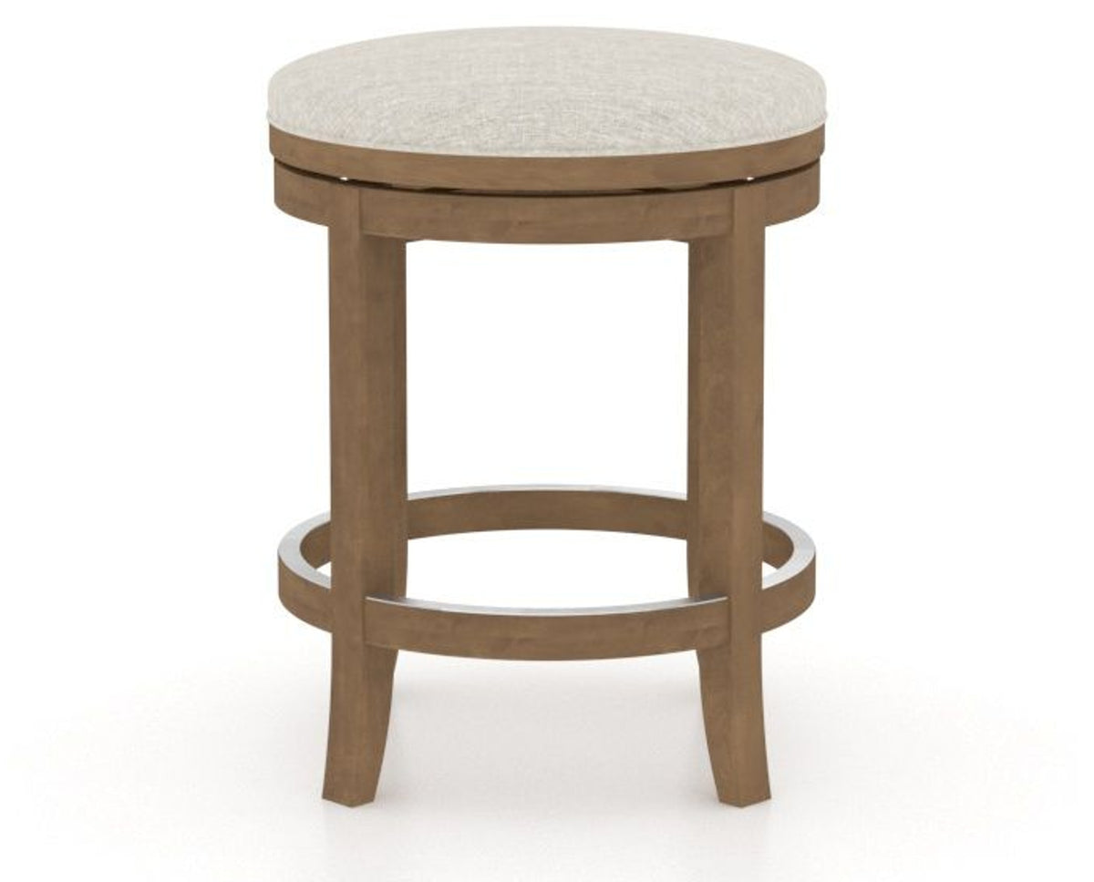 Canadel Stump Too Counter Stool in Pecan Washed, TB Fabric, front view