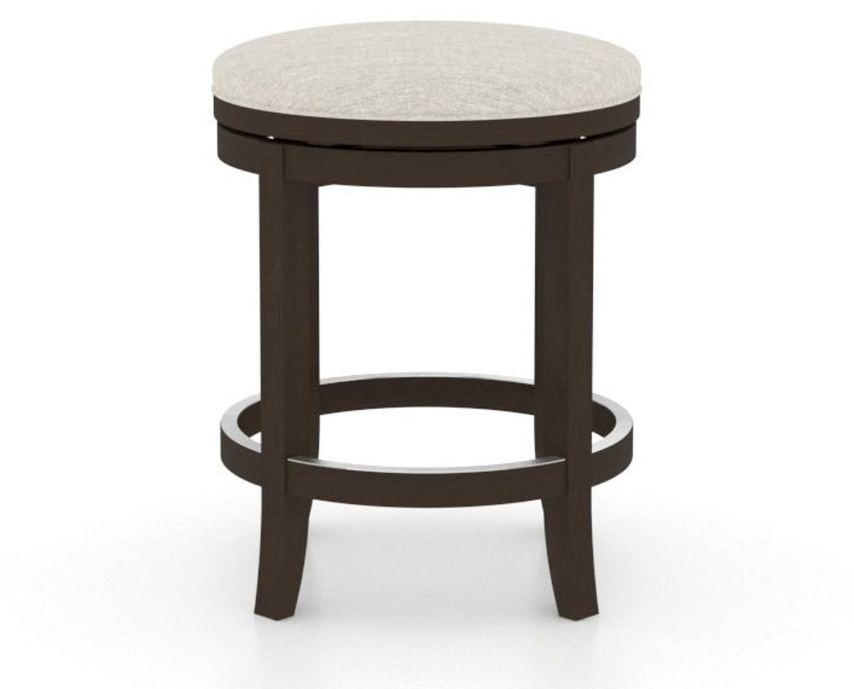 Canadel Stump Too Counter Stool in Davy's Grey, TB Fabric, front view