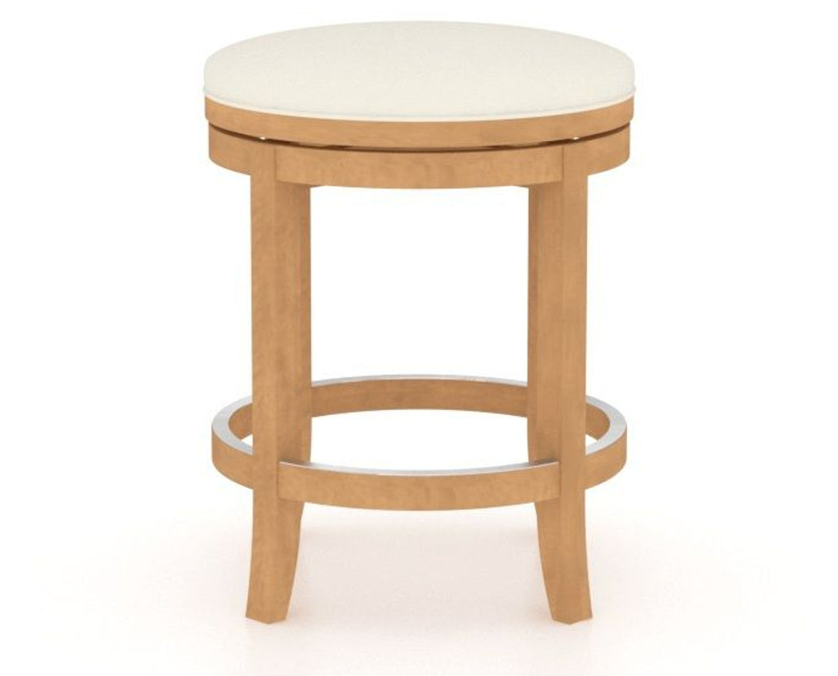 Canadel Stump Too Counter Stool in Caramel Washed, YJ Faux Leather, back view