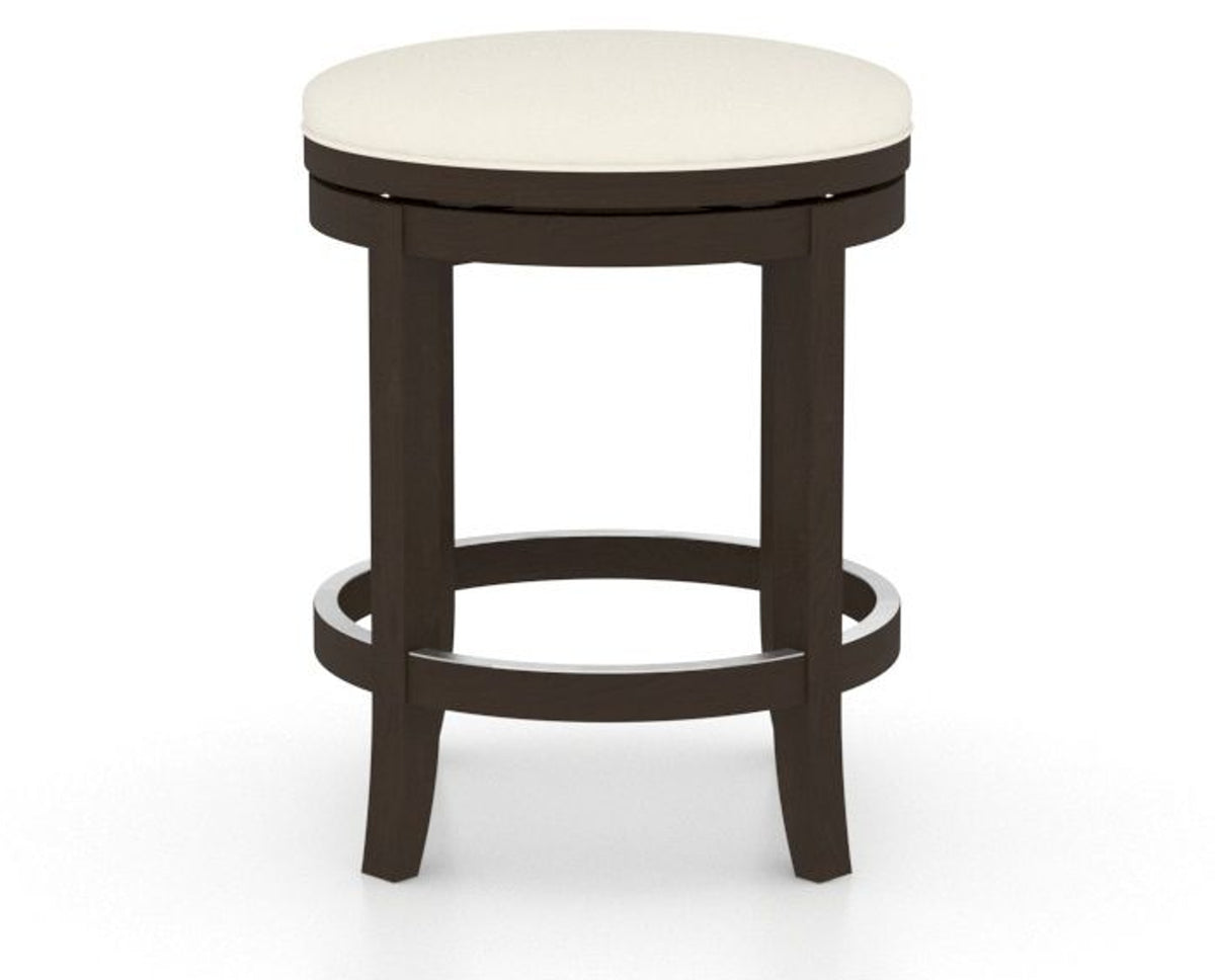 Canadel Stump Too Counter Stool in Davy's Grey, YJ Faux Leather, front view