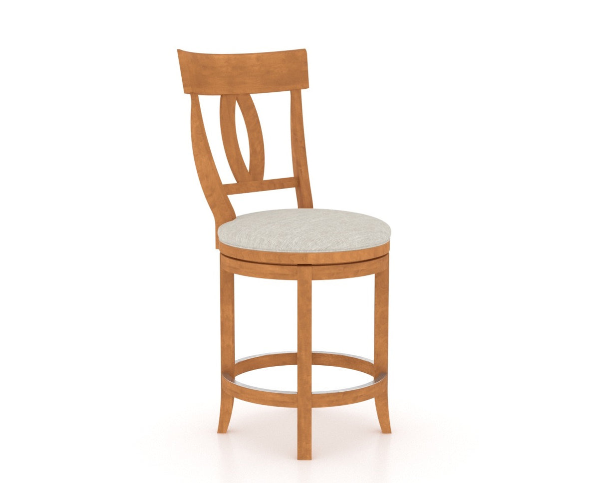 Canadel Core Counter Stool 8100 in Swivel Base, three-quarter view