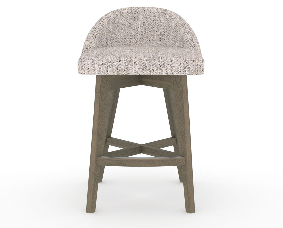 Canadel Downtown Swivel Counter or Bar Stool 8138 in FP Crypton® and 08 Shadow, front view