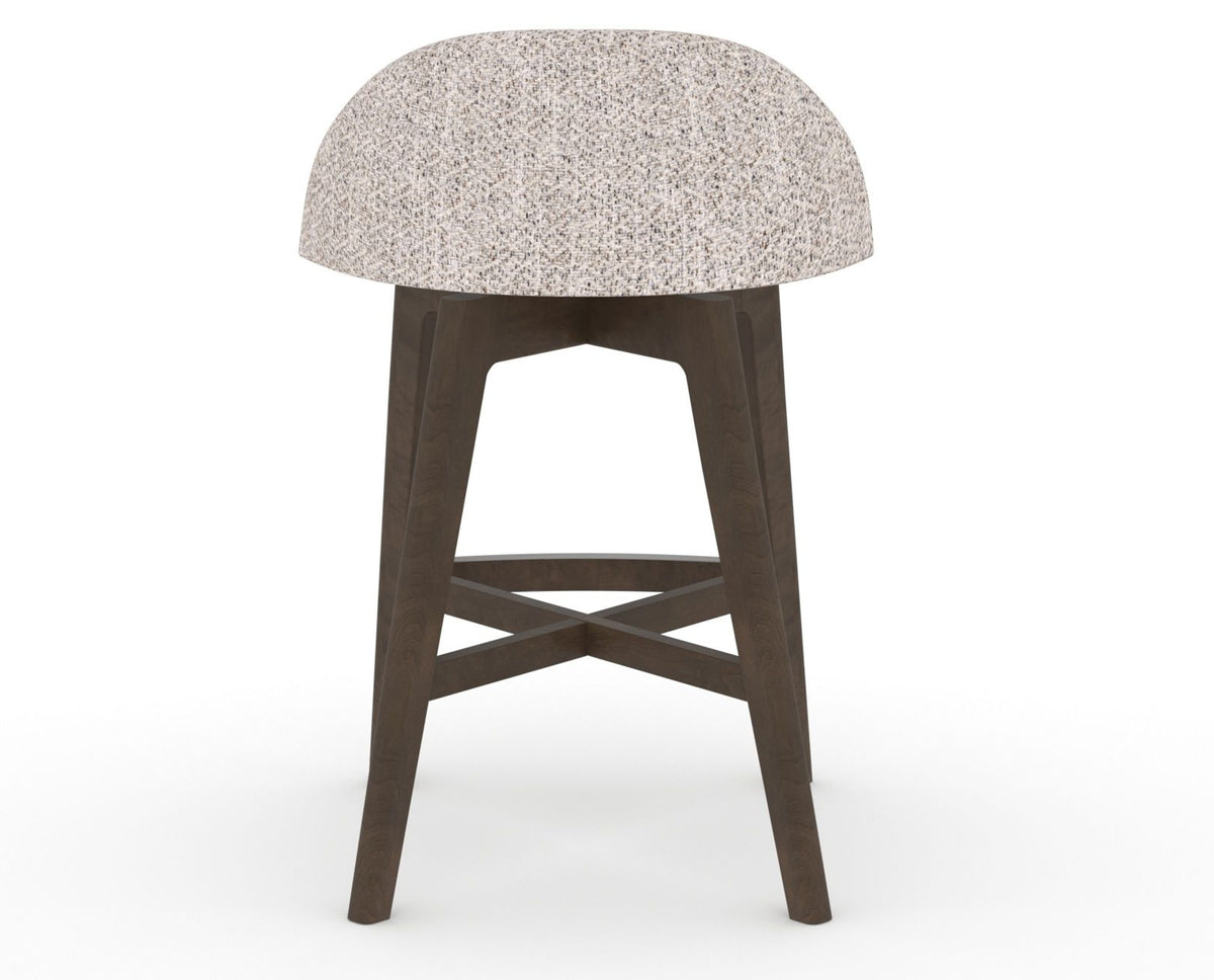 Canadel Downtown Swivel Counter or Bar Stool 8138 in FP Crypton® and 29 Hazelnut Washed, back view