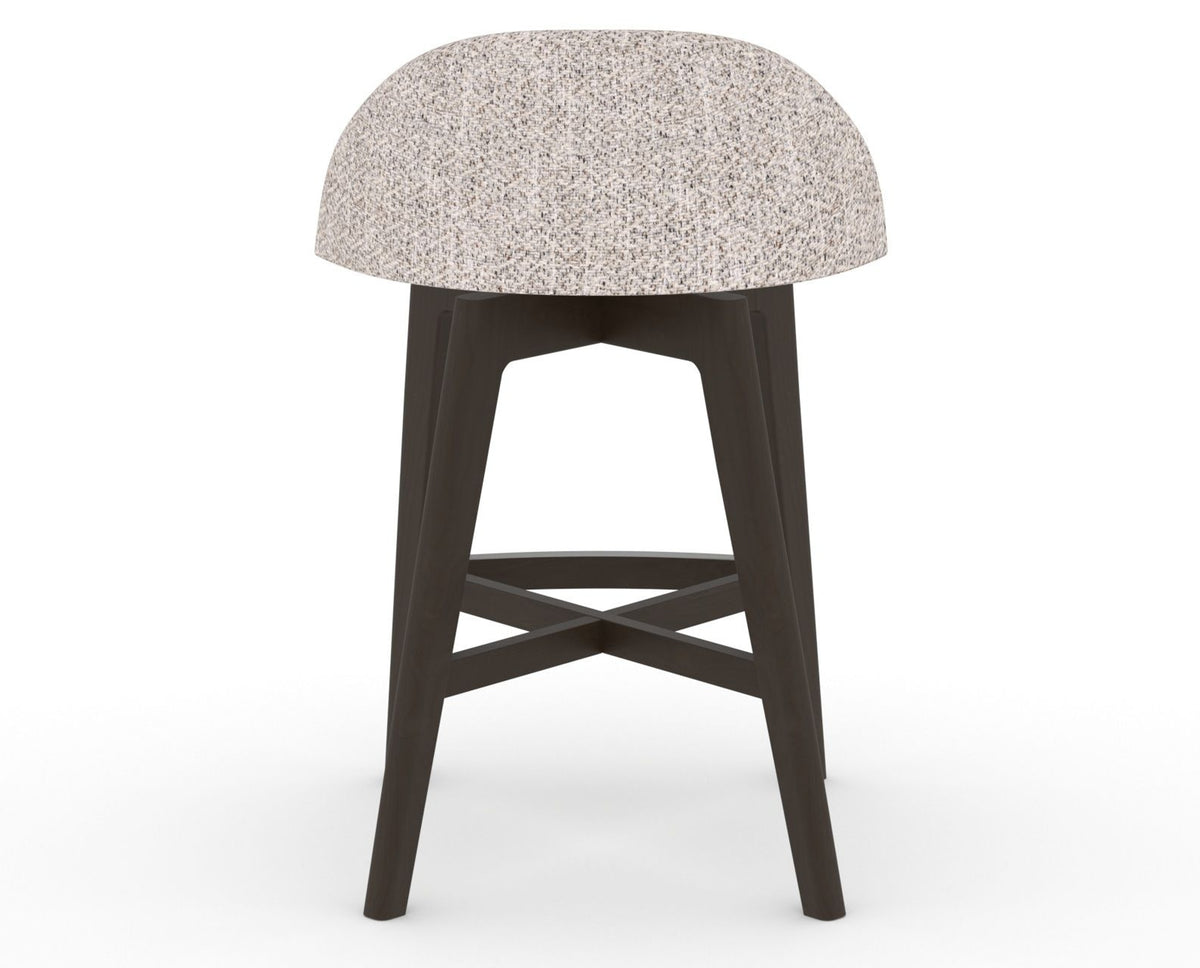 Canadel Downtown Swivel Counter or Bar Stool 8138 in FP Crypton® and 59 Davy's Grey, back view