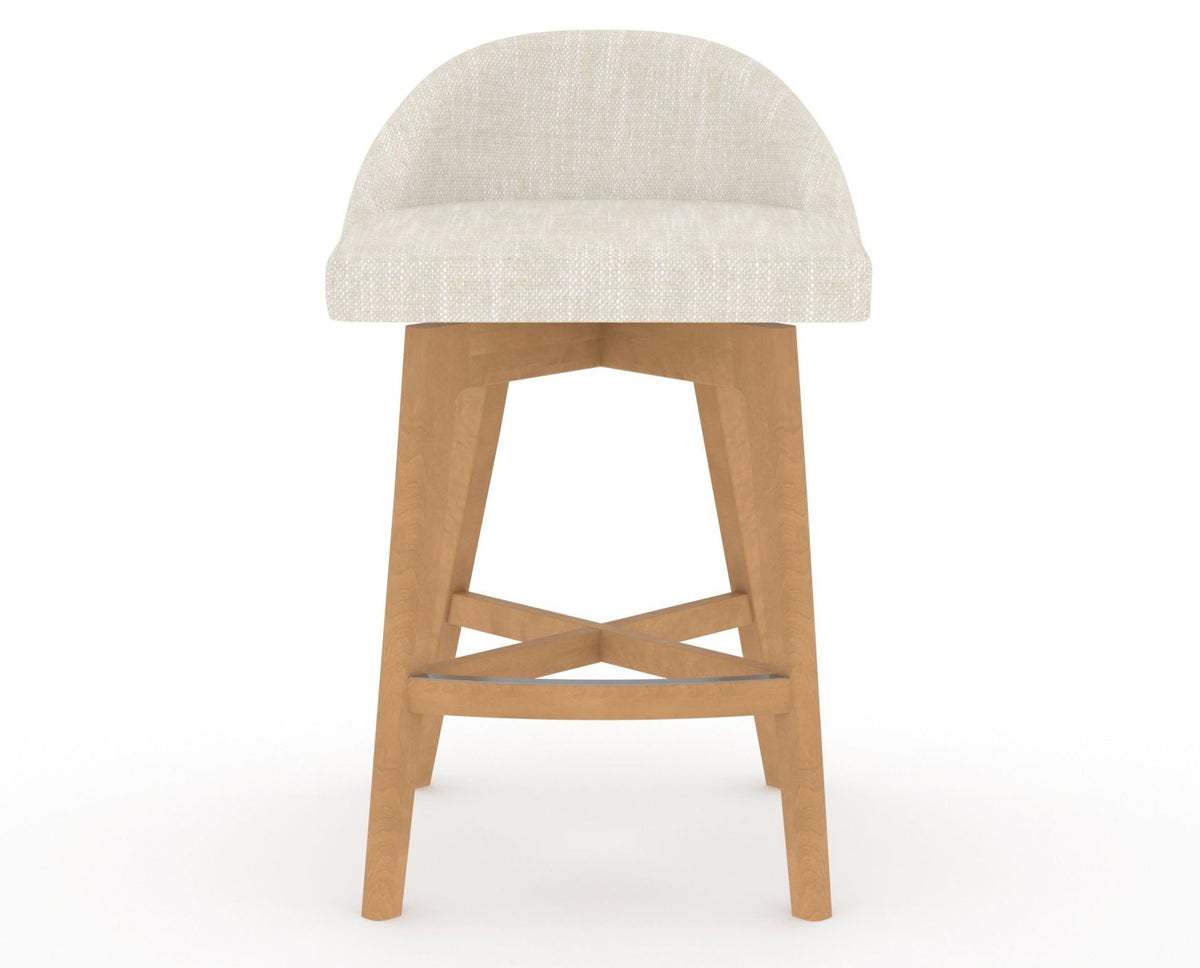 Canadel Downtown Swivel Counter or Bar Stool 8138 in FT InsideOut® and 20 Caramel Washed, front view