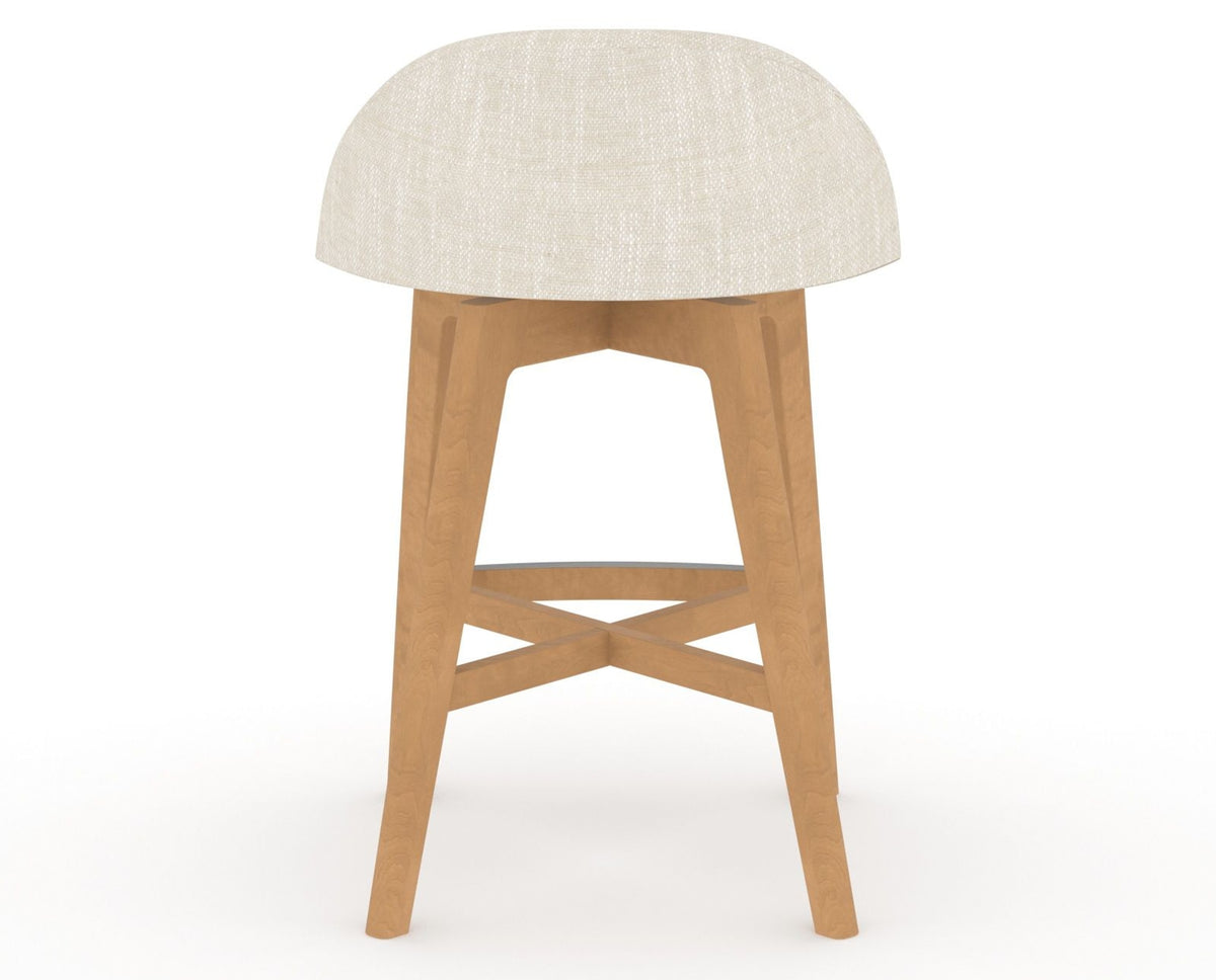 Canadel Downtown Swivel Counter or Bar Stool 8138 in FT InsideOut® and 20 Caramel Washed, back view