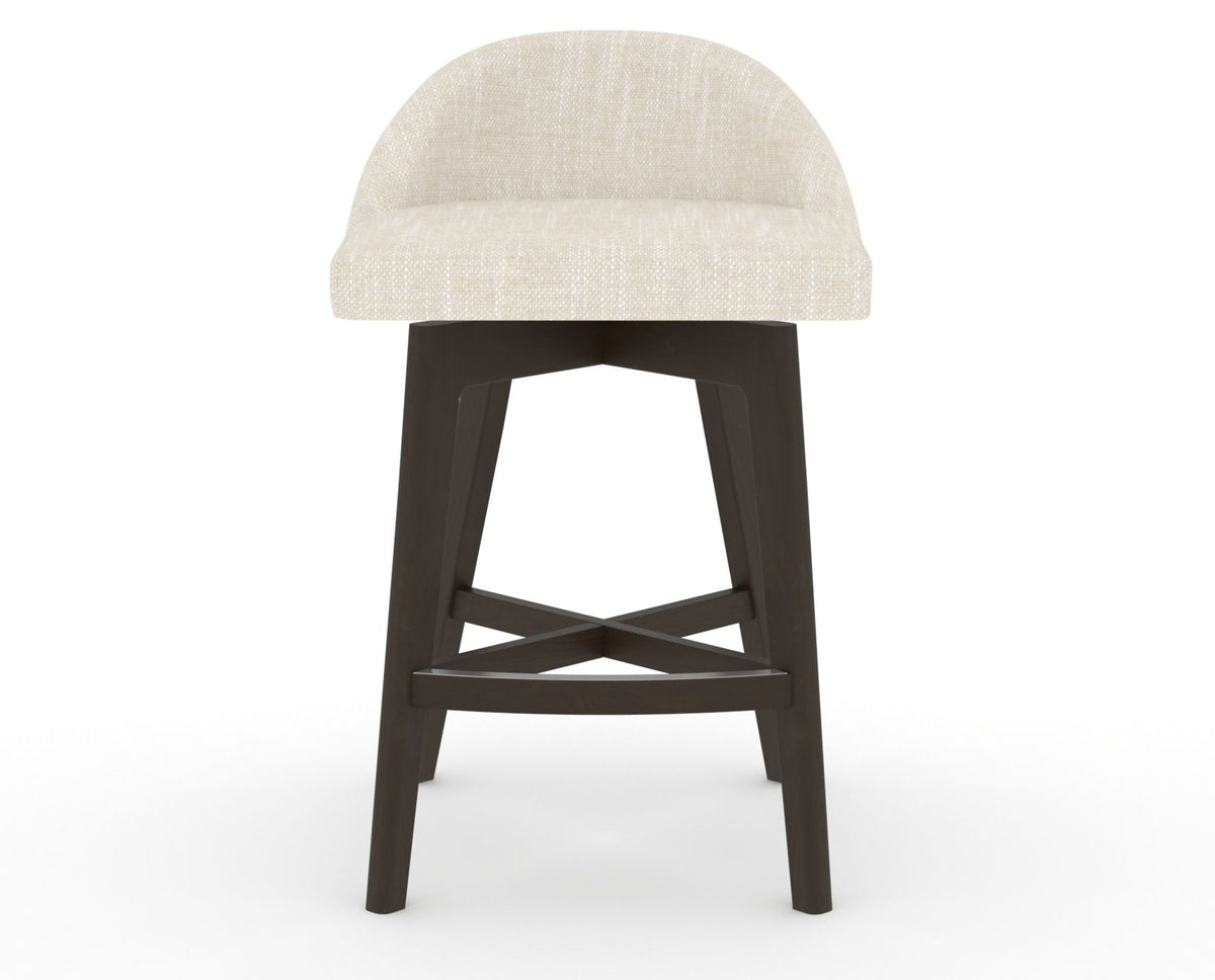 Canadel Downtown Swivel Counter or Bar Stool 8138 in FT InsideOut® and 59 Davy's Grey, front view