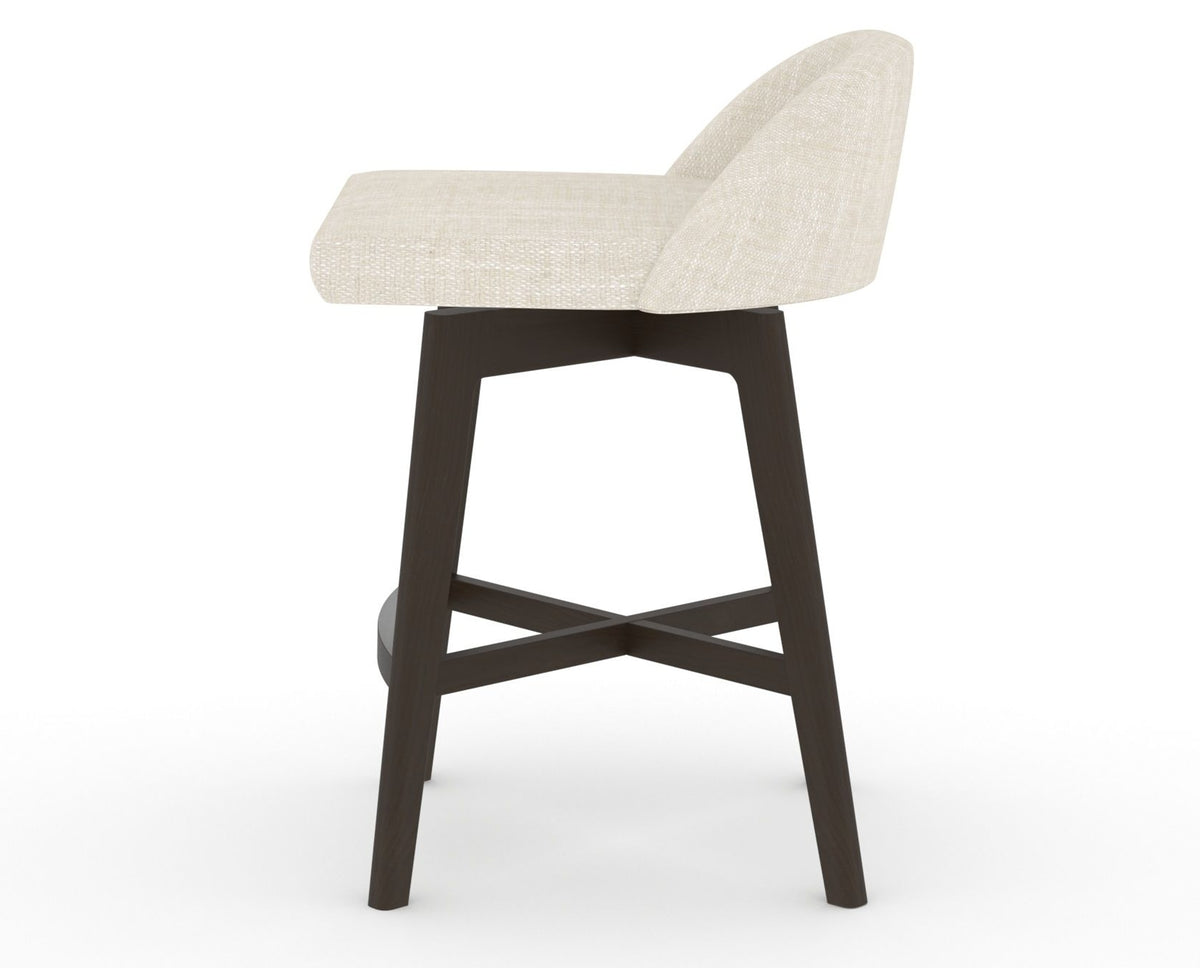 Canadel Downtown Swivel Counter or Bar Stool 8138 in FT InsideOut® and 59 Davy's Grey, side view