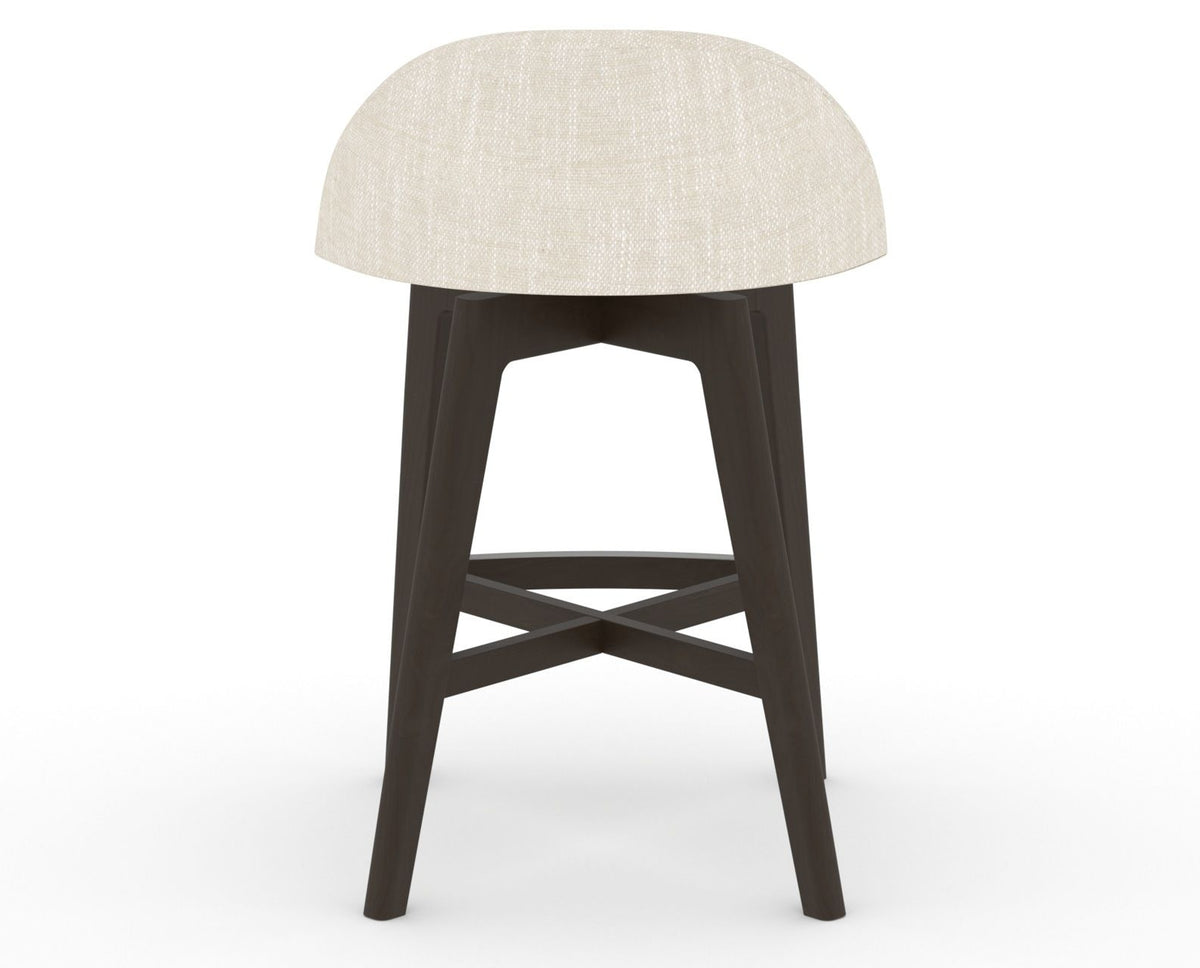 Canadel Downtown Swivel Counter or Bar Stool 8138 in FT InsideOut® and 59 Davy's Grey, back view