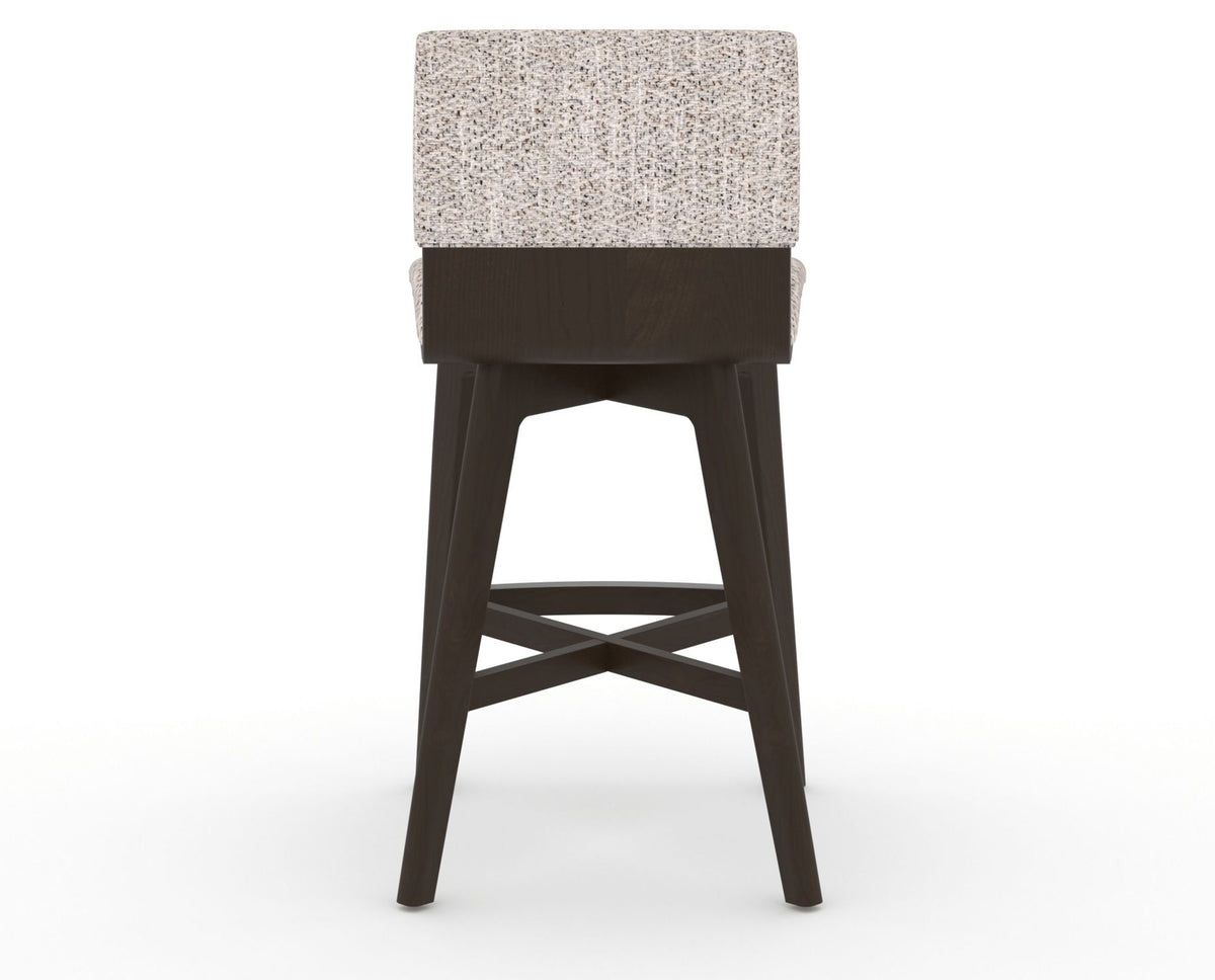 Canadel Downtown Swivel Counter or Bar Stool 8142 in FP Crypton® and 59 Davy's Grey, back view