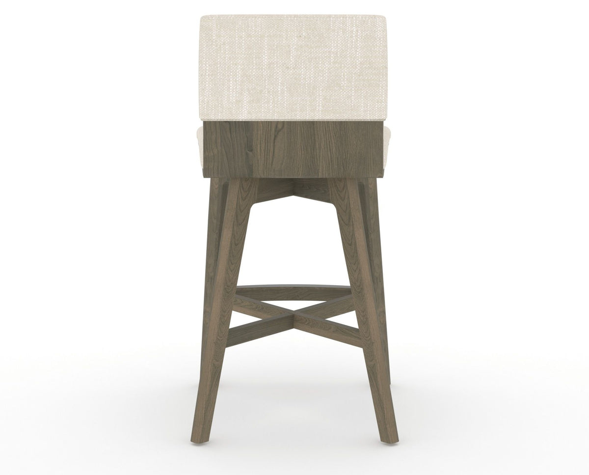 Canadel Downtown Swivel Counter or Bar Stool 8142 in FT InsideOut® and 08 Shadow, back view