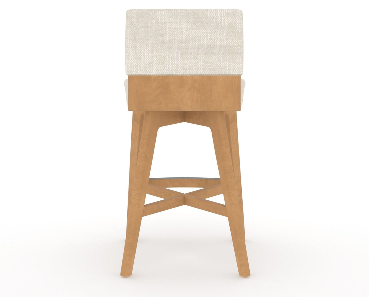 Canadel Downtown Swivel Counter or Bar Stool 8142 in FT InsideOut® and 20 Caramel Washed, back view