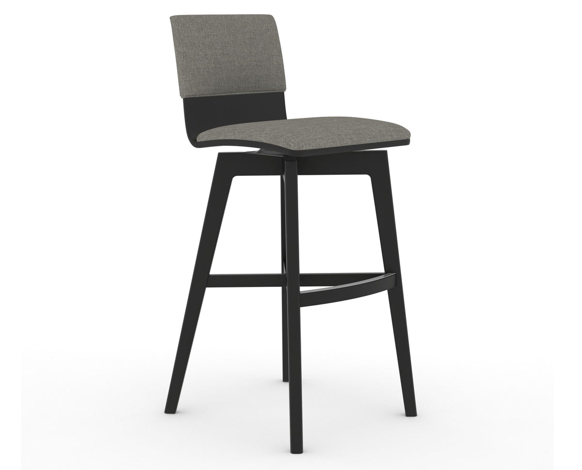Canadel Downtown Swivel Counter or Bar Stool 8142 in Bar Height, three-quarter view