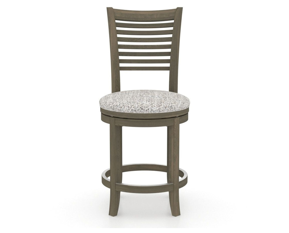 Canadel Upholstered Counter Stool 8229 in FP Crypton® and 08 Shadow and Swivel Base, front view