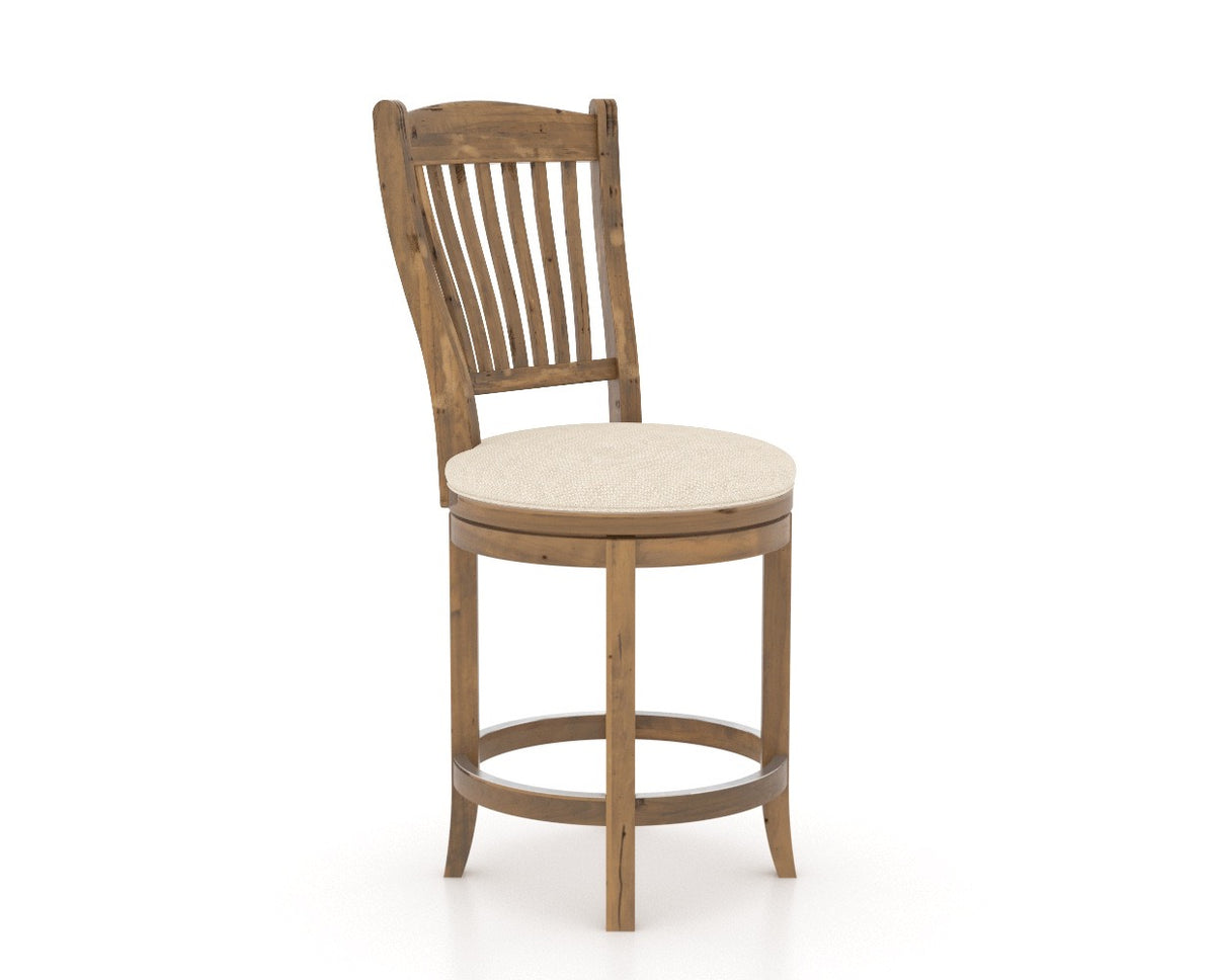 Canadel Champlain Counter Stool 8232 in Swivel Base, three-quarter view