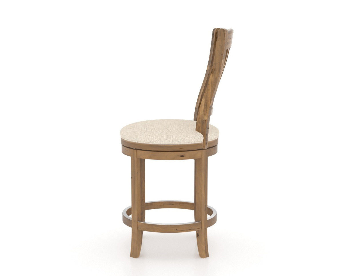Canadel Champlain Counter Stool 8232 in Swivel Base, side view