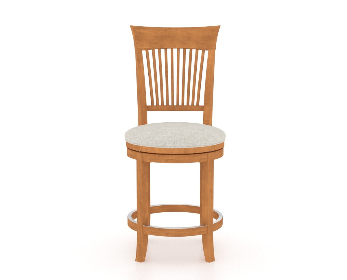 Canadel Upholstered Counter Stool 8270 in Swivel Base, front view
