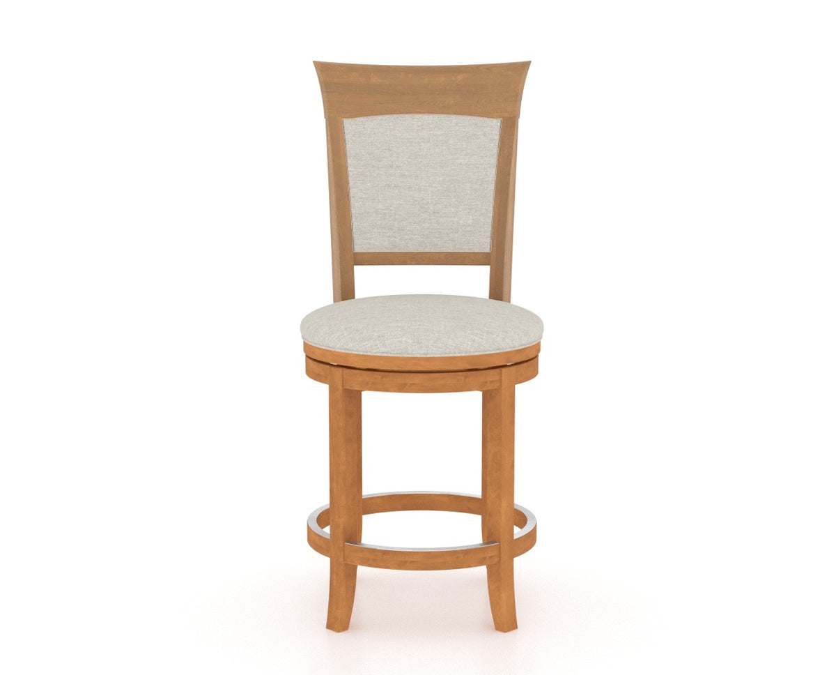 Canadel Upholstered Counter Stool 8274 in Swivel Base, front view