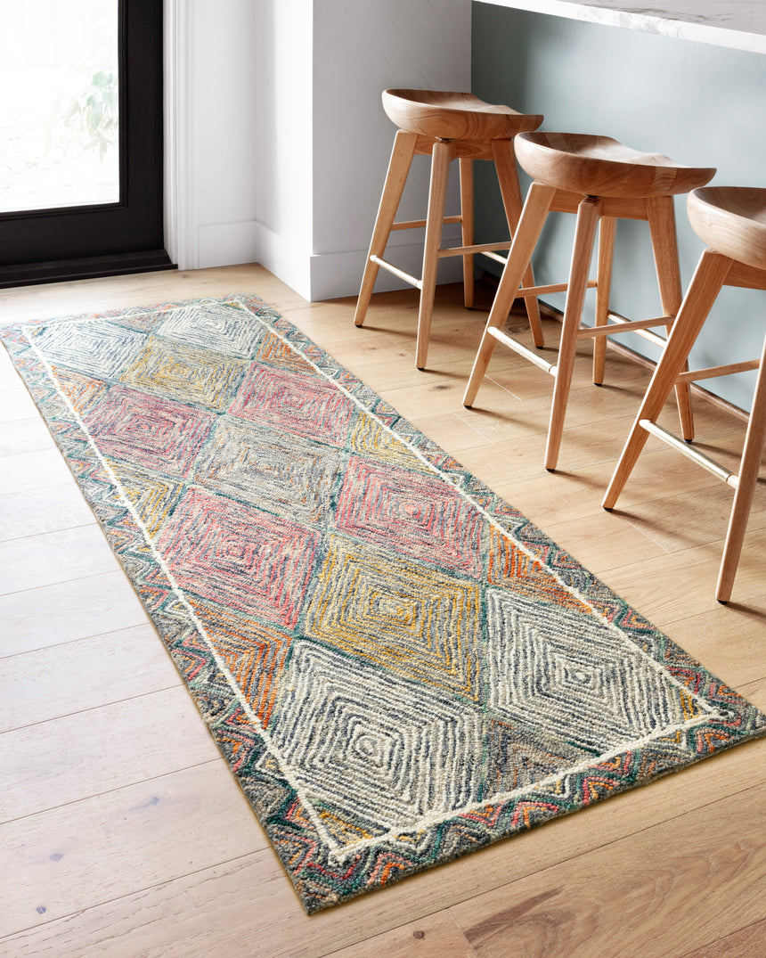 Spectrum Rug 02 | Turquoise / Fiesta