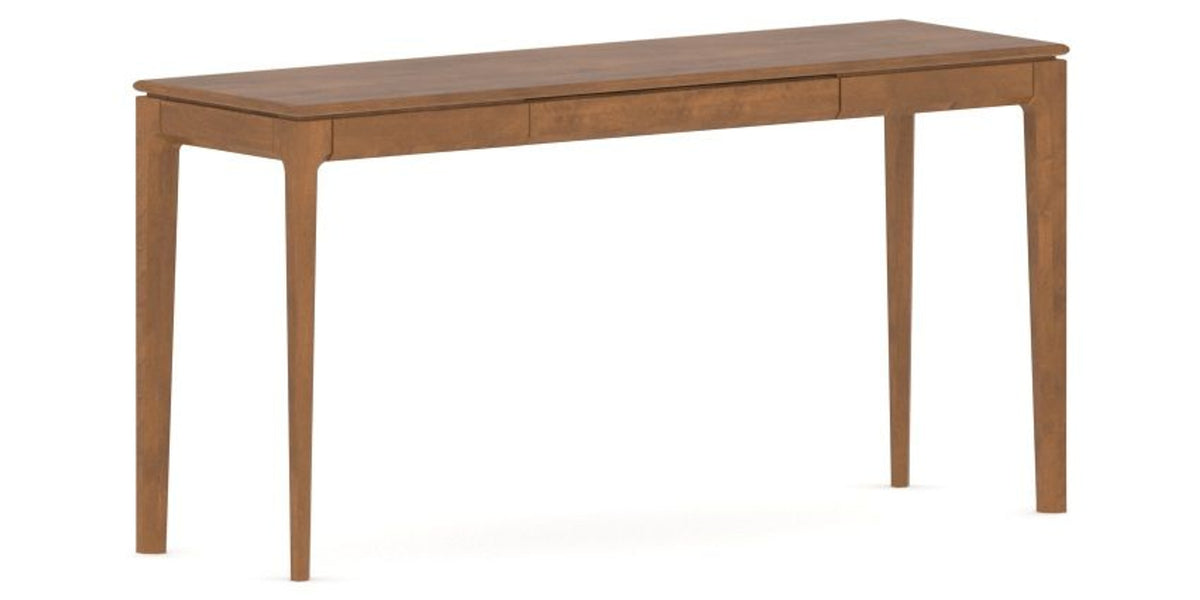 Canadel Accent Sofa Table 1660 DH in Oak Washed Birch with Matte Finish, three-quarter view
