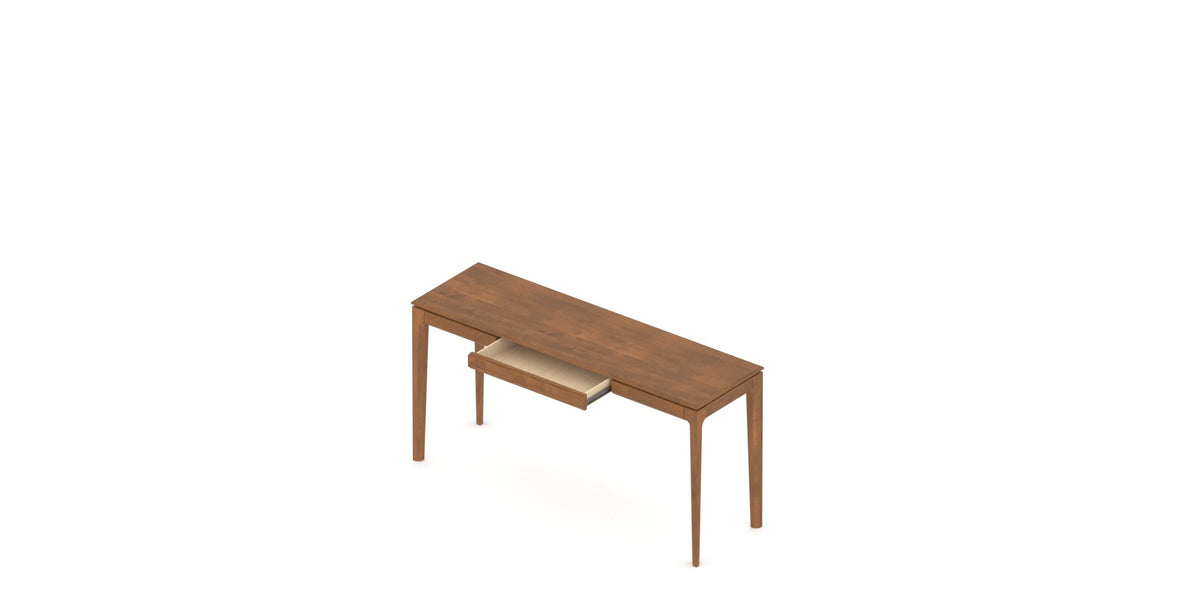Canadel Accent 1660 DH Sofa Table in Oak Washed Birch with Matte Finish, view from above