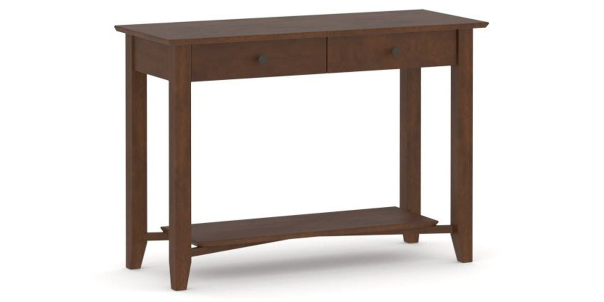 Canadel Accent Sofa Table 1846 in 19 Cognac Washed, three-quarter view