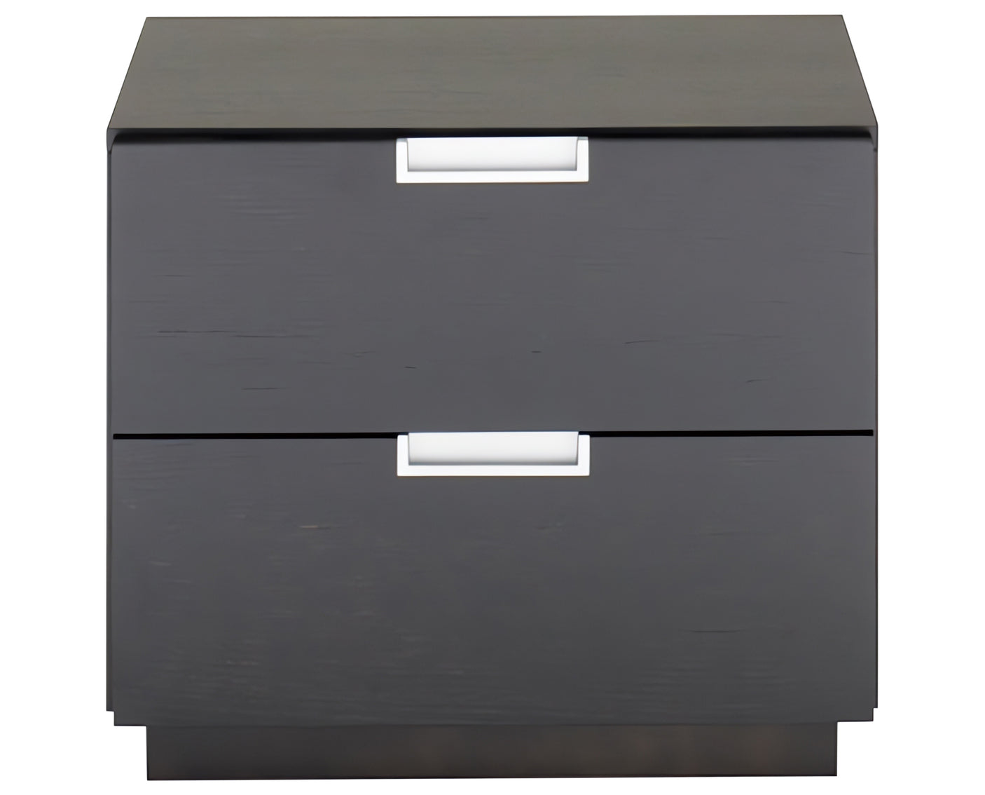 Carbon on Oak with Brushed Nickel Handles | Mobican Stella Night Table | Valley Ridge Furniture