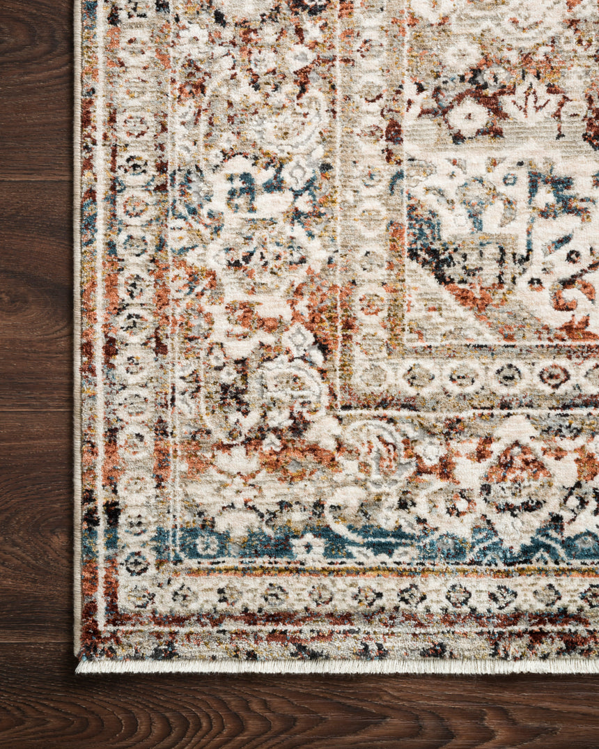 Theia Rug 05 | Taupe / Brick