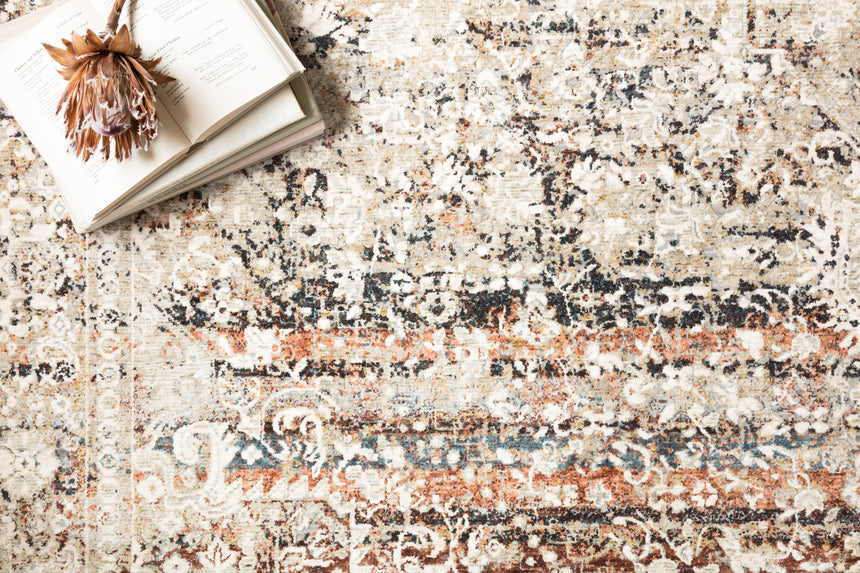 Theia Rug 05 | Taupe / Brick