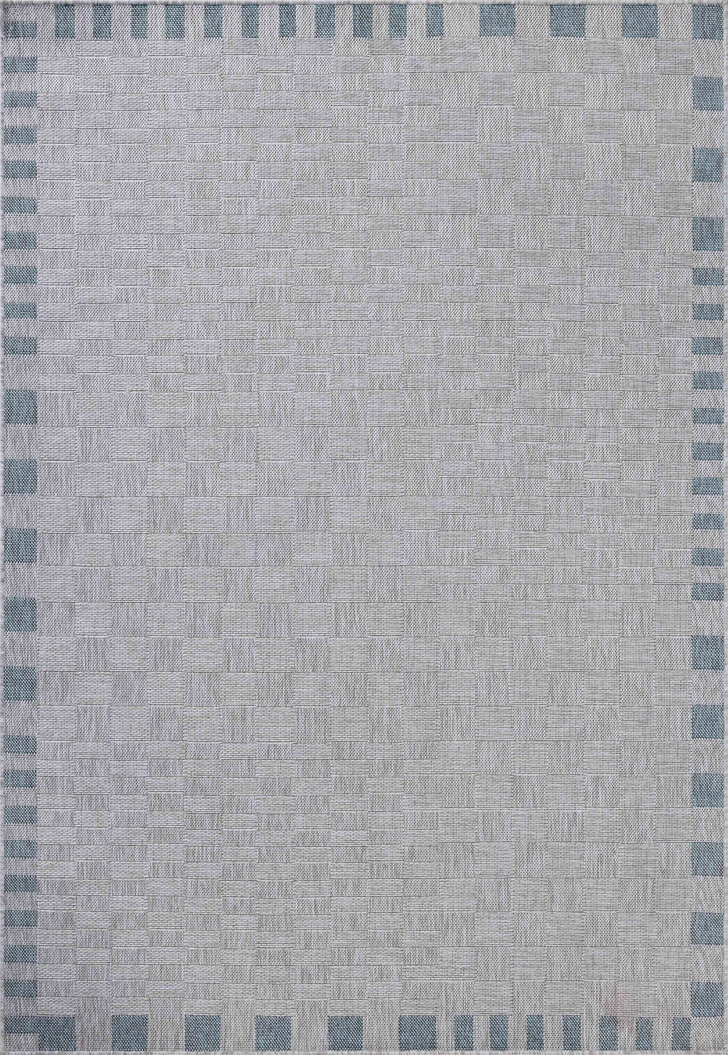 Topanga Rug 07 | Silver / Blue