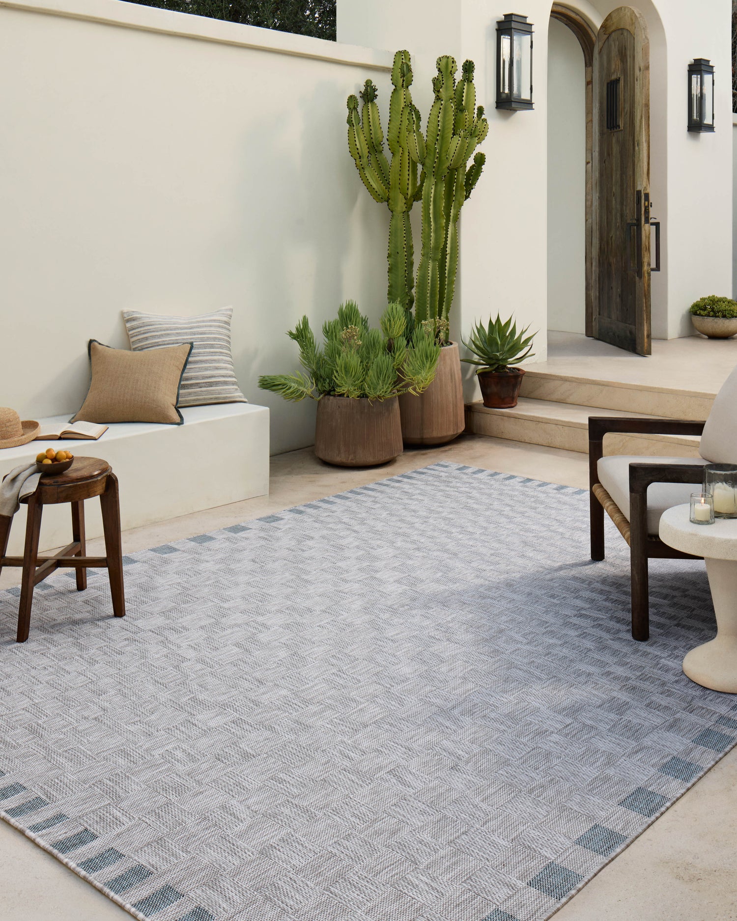 Topanga Rug 07 | Silver / Blue