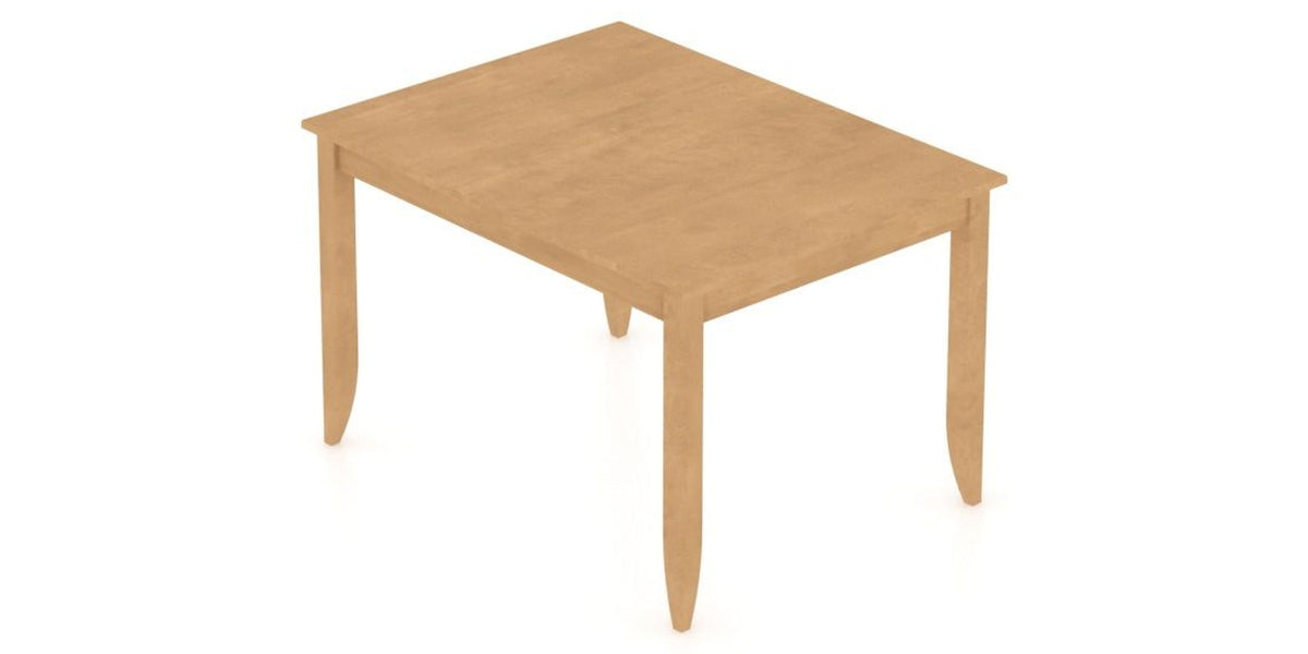 Canadel Side Cut Dining Table in Caramel Washed, view from above
