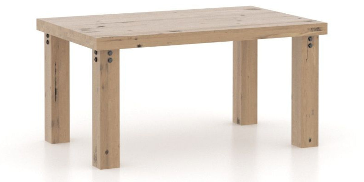 Canadel Loft Rectangular Dining Table 3860 in 20 Caramel Washed, three-quarter view