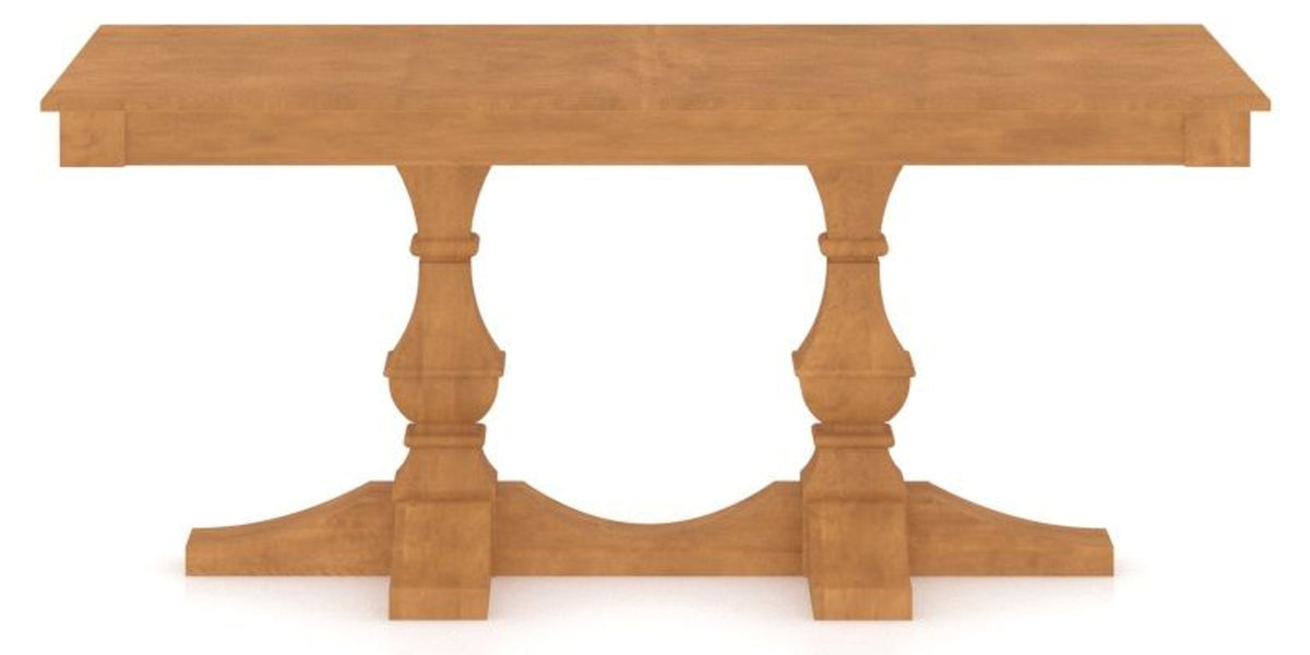 Canadel Rectangular Dining Table 3868 with TP Base in Honey Washed, side view