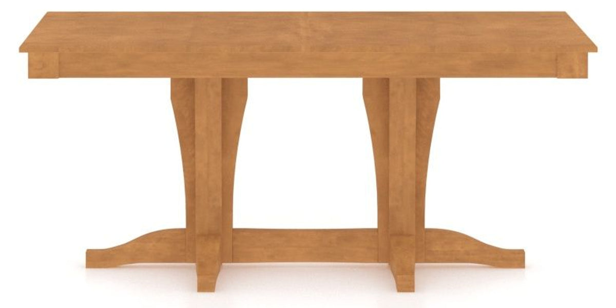 Canadel Rectangular Dining Table 3868 with XC Base in Honey Washed, side view