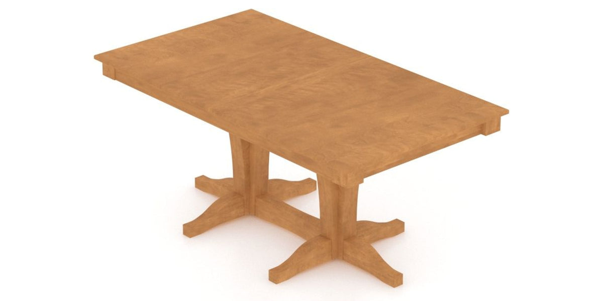 Canadel Rectangular Dining Table 3868 with XC Base in Honey Washed, view from above