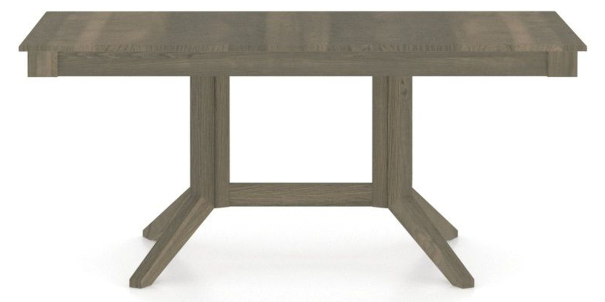 Canadel Rectangular Dining Table 3868 with XQ Base in 08 Shadow, side view
