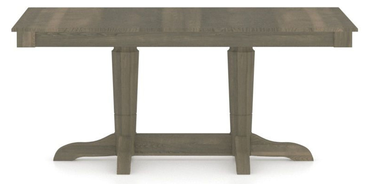 Canadel Rectangular Dining Table 3868 with YY Base in 08 Shadow, side view