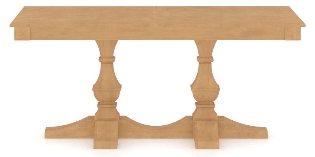 Canadel Rectangular Dining Table 3868 with TP Base in 20 Caramel Washed, side view
