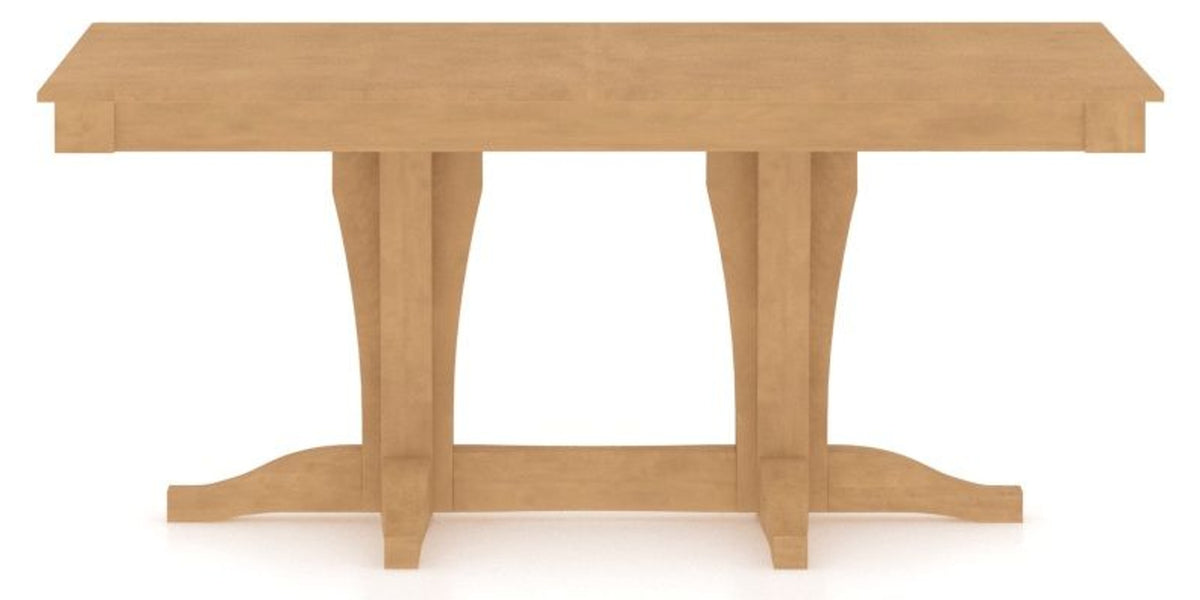 Canadel Rectangular Dining Table 3868 with XC Base in 20 Caramel Washed, side view