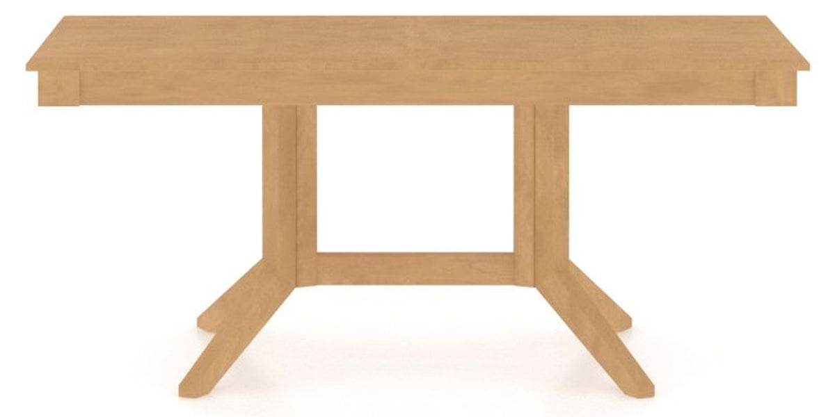 Canadel Rectangular Dining Table 3868 with XQ Base in 20 Caramel Washed, side view