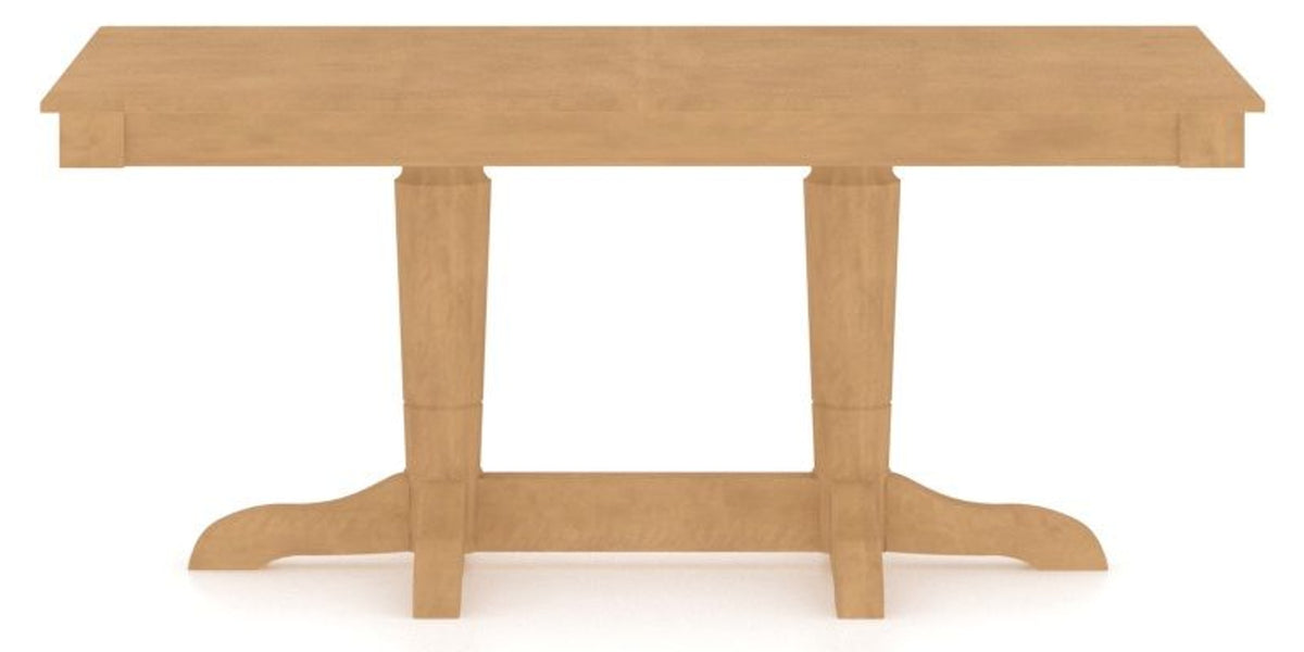 Canadel Rectangular Dining Table 3868 with YY Base in 20 Caramel Washed, side view