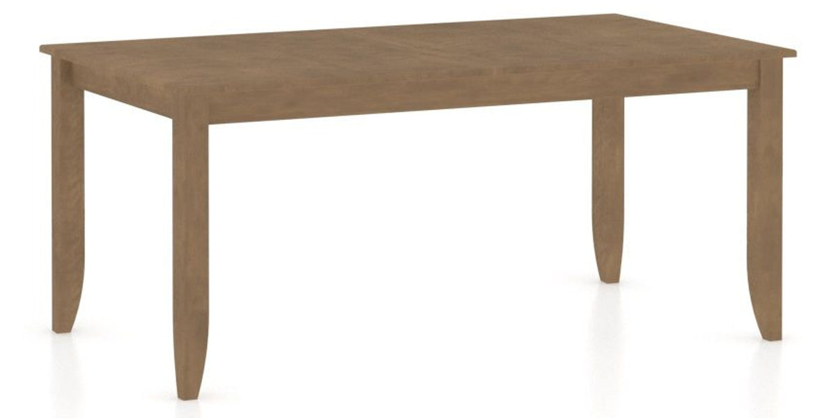 Canadel Rectangular Dining Table 3868 with EE Legs in 25 Pecan Washed, three-quarter view