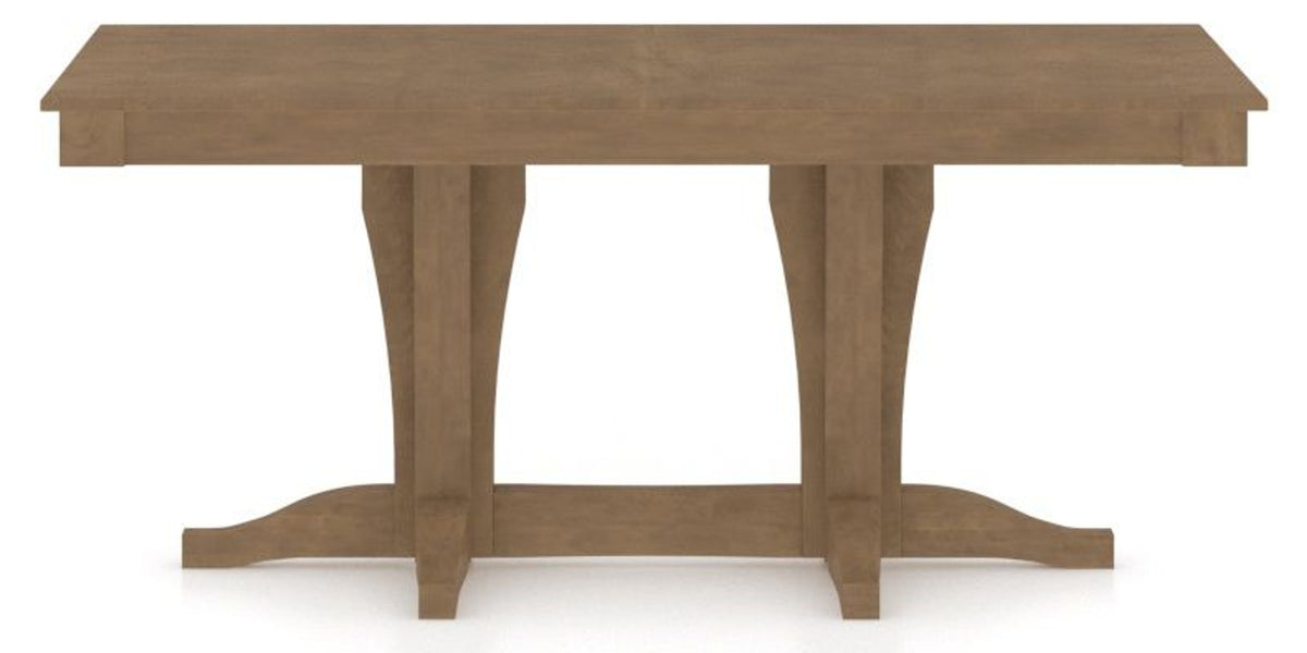 Canadel Rectangular Dining Table 3868 with XC Base in 25 Pecan Washed, side view