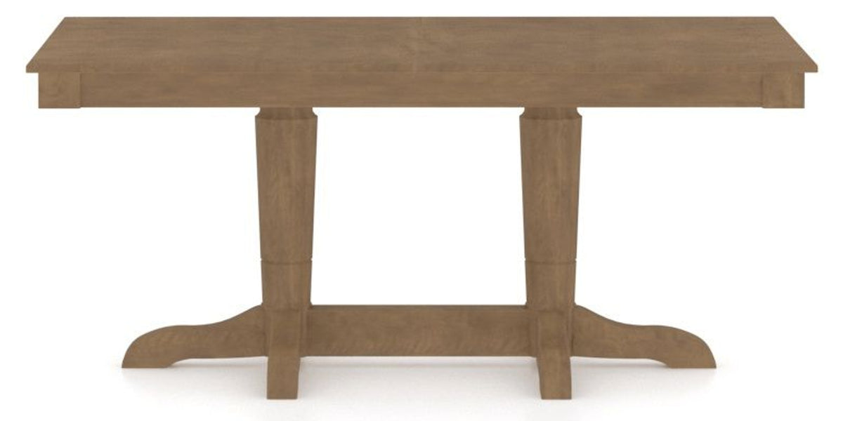 Canadel Rectangular Dining Table 3868 with YY Base in 25 Pecan Washed, side view