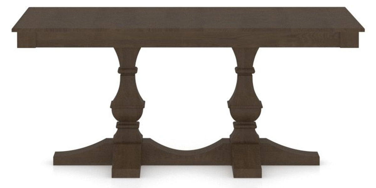 Canadel Rectangular Dining Table 3868 with TP Base in 29 Hazelnut Washed, side view