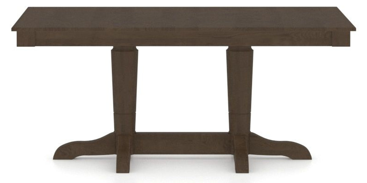 Canadel Rectangular Dining Table 3868 with YY Base in 29 Hazelnut Washed, side view