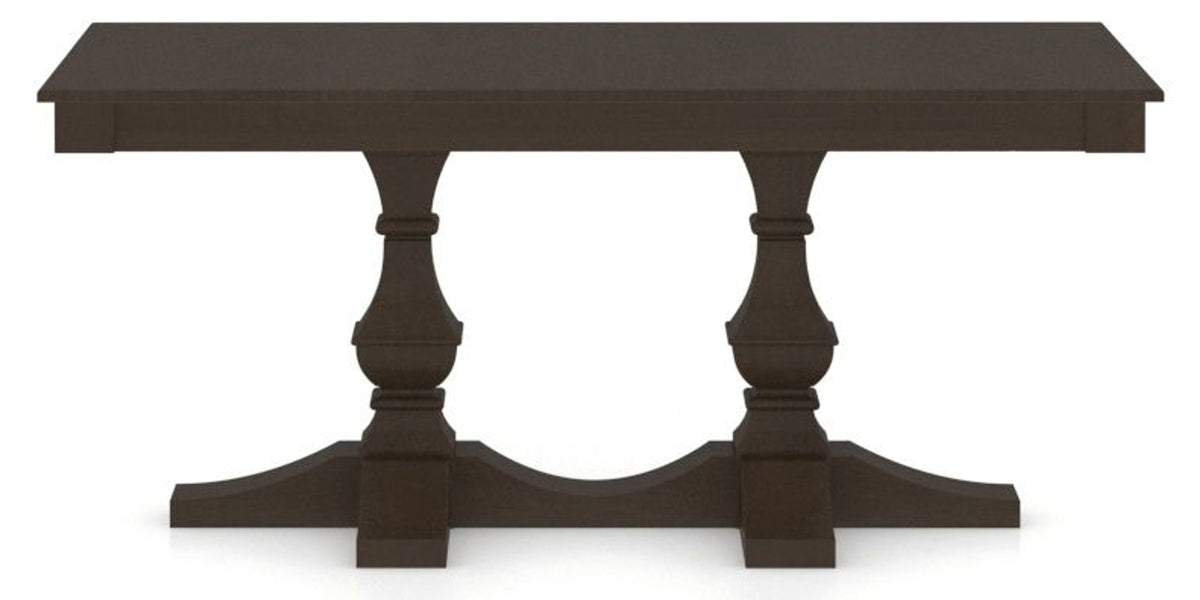 Canadel Rectangular Dining Table 3868 with TP Base in 59 Davy's Grey, side view