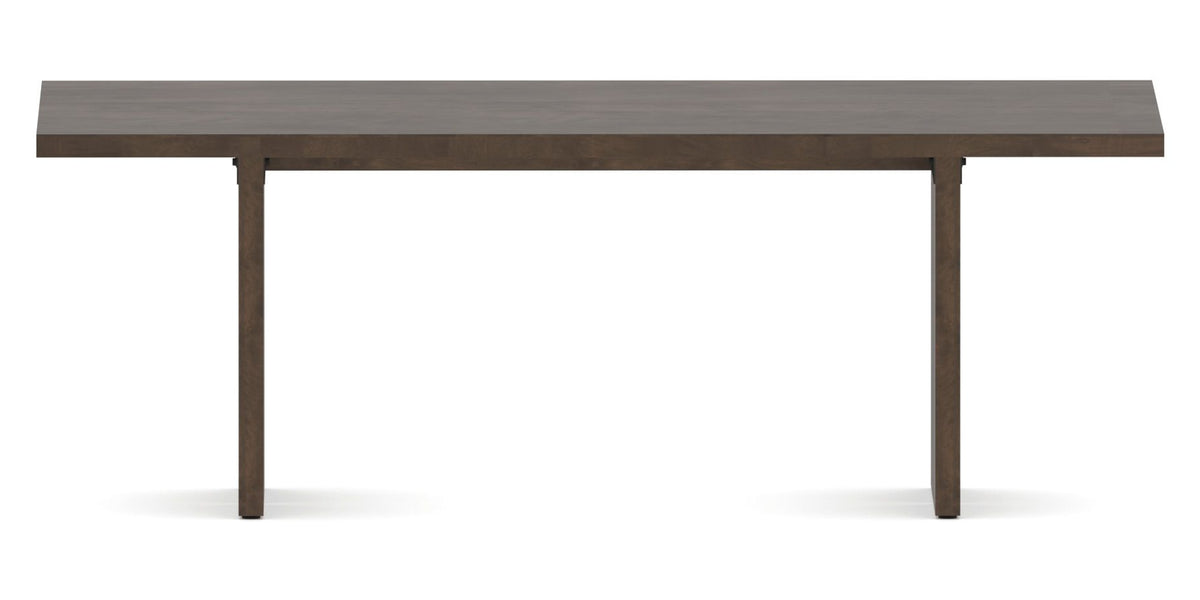 Canadel Modern Rectangular Dining Table with MP Base in 29 Hazelnut Washed and Large Size, side view