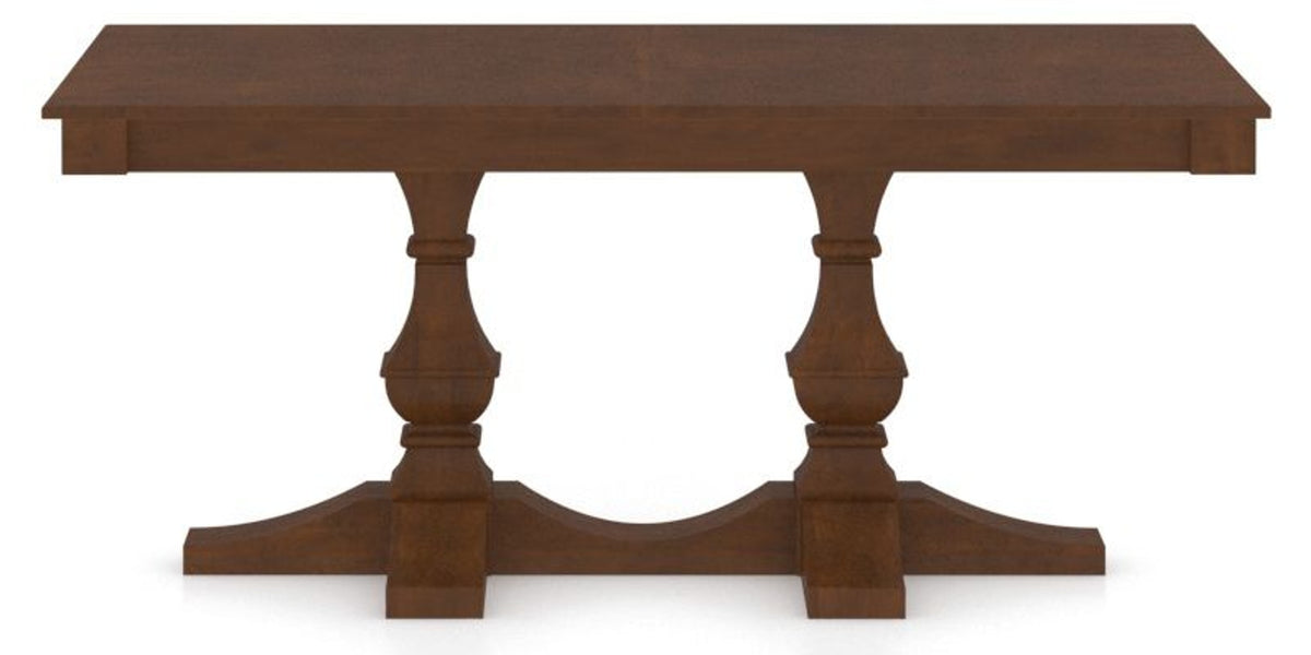 Canadel Diamond Dining Table in Cognac Washed, side view